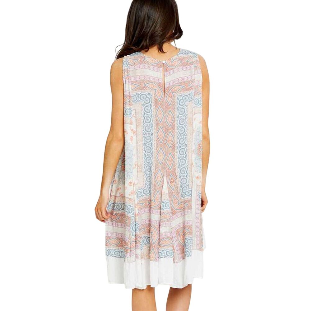 Altar'd State Dress sz L pastels Bandana Print Sleeveless Flowy Boho Western XL? - Picture 5 of 14